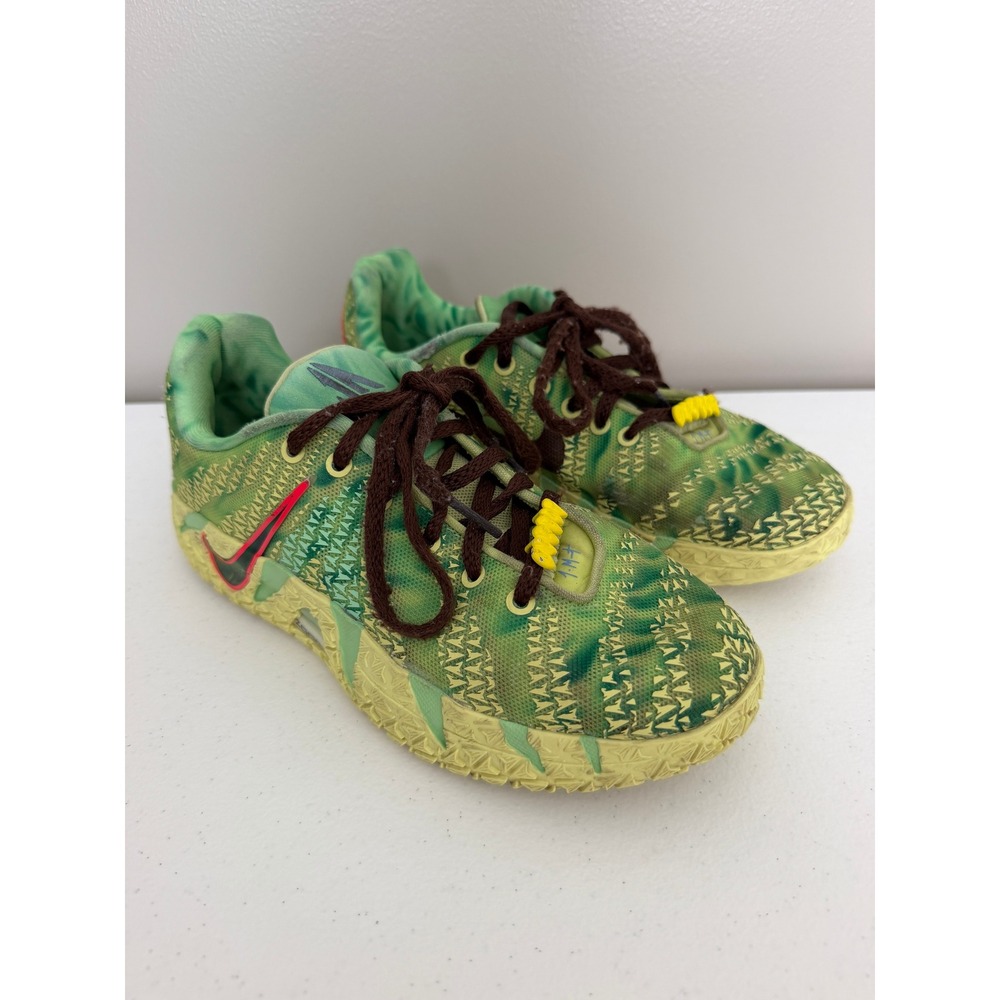Nike Ja 3 GS Spooky Season Basketball Shoes Kids 4.5Y Green Tie Dye IM8683-700